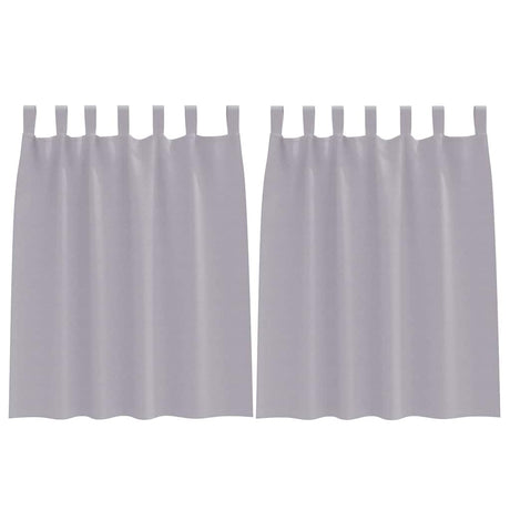 Vidaxl zwart-out gordijnen met ringen 2 pcs metaalgrijs 140 x 140 cm