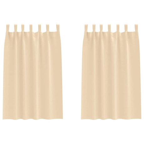 Vidaxl zwart-out gordijnen met ringen 2 pcs crème 175 x 140 cm