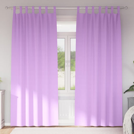 Vidaxl zwart-out gordijnen met ringen 2 pcs paars 245 x 140 cm