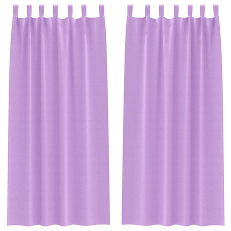 Vidaxl zwart-out gordijnen met ringen 2 pcs paars 245 x 140 cm