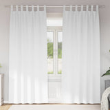 Vidaxl zwart-out gordijnen met ringen 2 pcs puur wit 225 x 140 cm