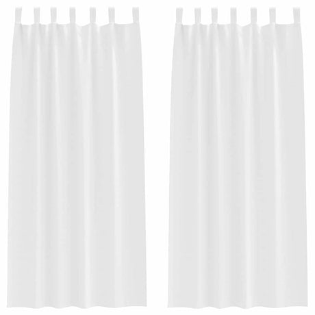 Vidaxl zwart-out gordijnen met ringen 2 pcs puur wit 225 x 140 cm