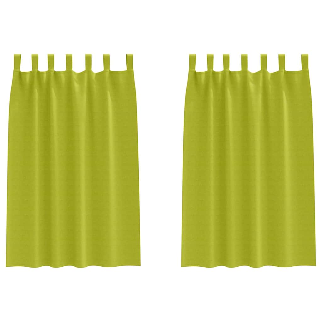 Vidaxl zwart-out gordijnen met ringen 2 pcs groen 175 x 140 cm