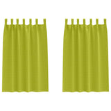 Vidaxl zwart-out gordijnen met ringen 2 pcs groen 175 x 140 cm
