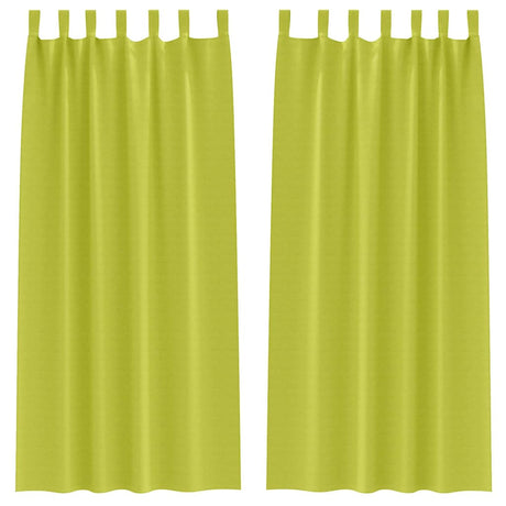 Vidaxl zwart-out gordijnen met ringen 2 pcs groen 225 x 140 cm