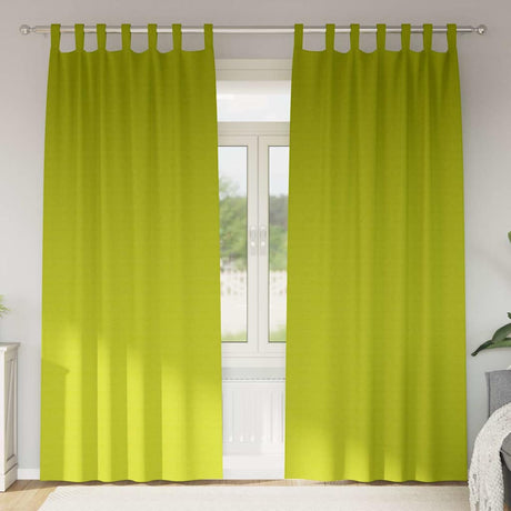 Vidaxl zwart-out gordijnen met ringen 2 pcs groen 260 x 140 cm