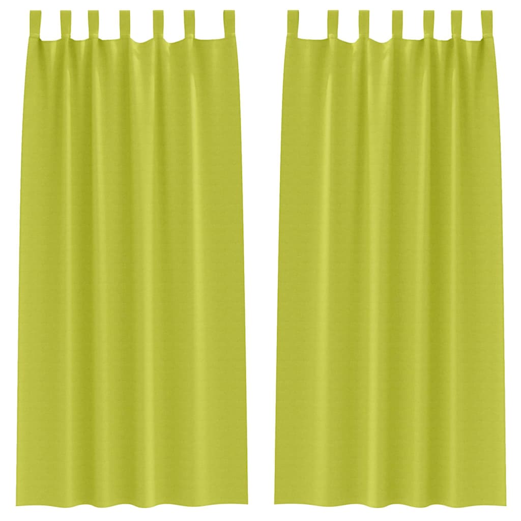 Vidaxl zwart-out gordijnen met ringen 2 pcs groen 260 x 140 cm