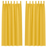 Vidaxl zwart-out gordijnen met ringen 2 pcs mosterdgeel 225 x 140 cm