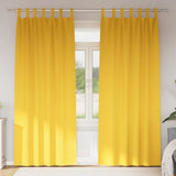 Vidaxl zwart-out gordijnen met ringen 2 pcs mosterdgeel 260 x 140 cm