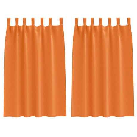 Vidaxl zwart-out gordijnen met ringen 2 pcs feloranje 175 x 140 cm