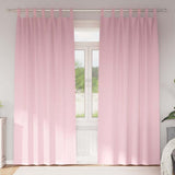Vidaxl zwart-out gordijnen met ringen 2 pcs babyroze 245 x 140 cm