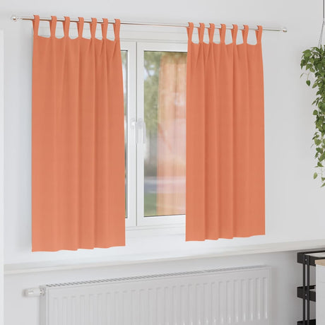 Vidaxl zwart-out gordijnen met ringen 2 pcs terracotta 175 x 140 cm