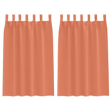 Vidaxl zwart-out gordijnen met ringen 2 pcs terracotta 175 x 140 cm