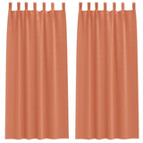 Vidaxl zwart-out gordijnen met ringen 2 pcs terracotta 225 x 140 cm