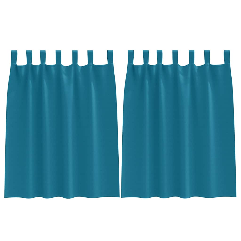 Vidaxl zwart-out gordijnen met ringen 2 pcs turquoise 140 x 140 cm