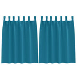 Vidaxl zwart-out gordijnen met ringen 2 pcs turquoise 140 x 140 cm