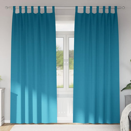 Vidaxl zwart-out gordijnen met ringen 2 pcs turquoise 225 x 140 cm