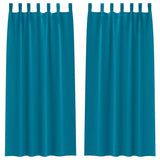 Vidaxl zwart-out gordijnen met ringen 2 pcs turquoise 225 x 140 cm
