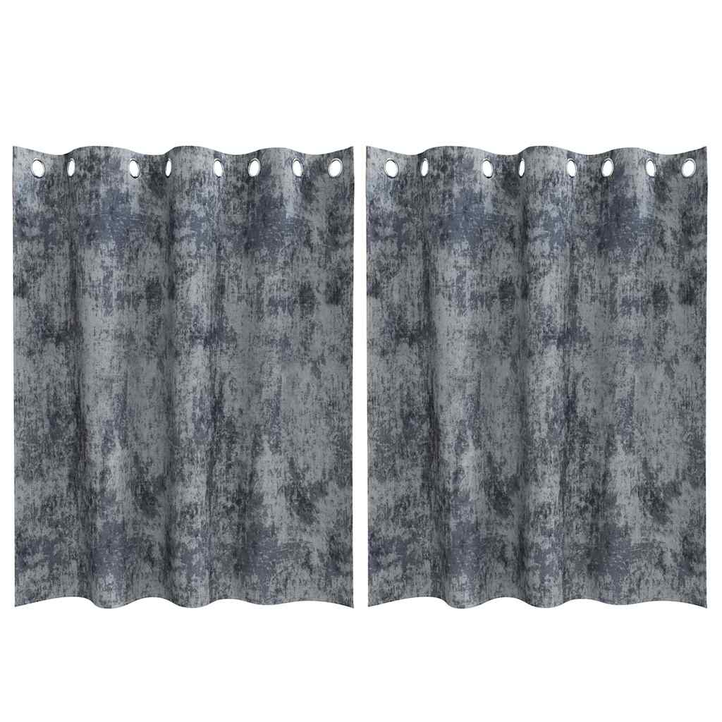 Vidaxl velvet gordijnen 2 pcs zilvergrijs 140 x 140 cm fluweel