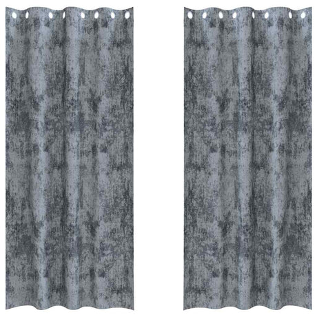 Vidaxl velvet gordijnen 2 pcs zilvergrijs 225 x 140 cm fluweel