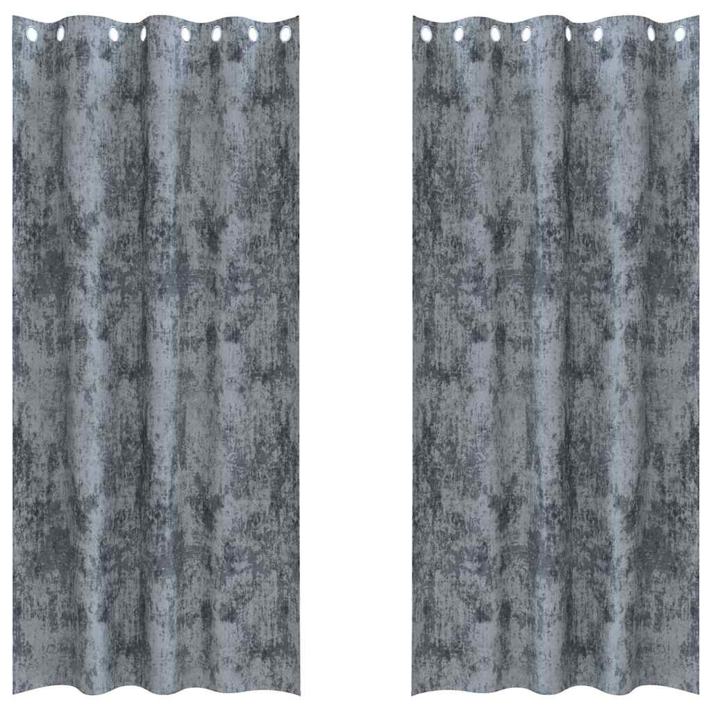 Vidaxl velvet gordijnen 2 pcs zilvergrijs 245 x 140 cm fluweel