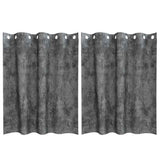Vidaxl velvet gordijnen met gordijnen 2 pcs grijs 140 x 140 cm fluweel