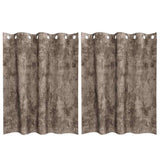 Vidaxl velvet gordijnen 2 pcs cappuccino 140 x 140 cm fluweel