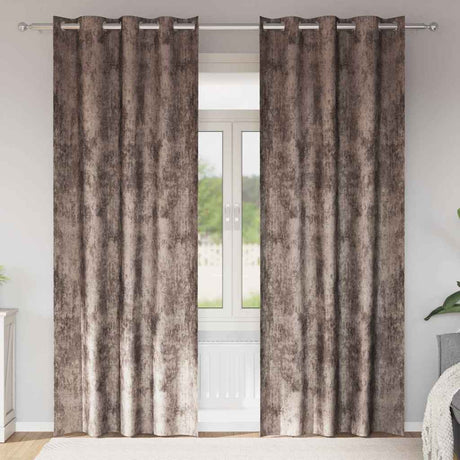 Vidaxl velvet gordijnen 2 pcs cappuccino 245 x 140 cm fluweel