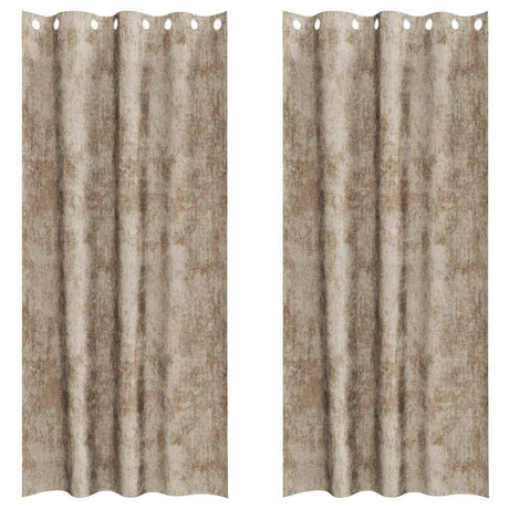Vidaxl velvet gordijnen 2 pcs champagne 245 x 140 cm fluweel