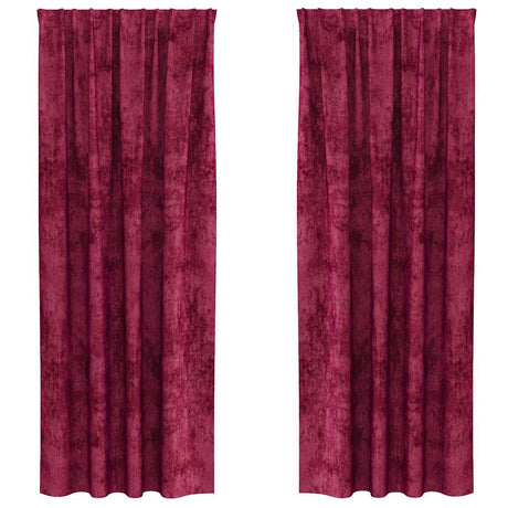 Vidaxl velvet gordijnen 2 pcs wijnrood 245 x 140 cm fluweel