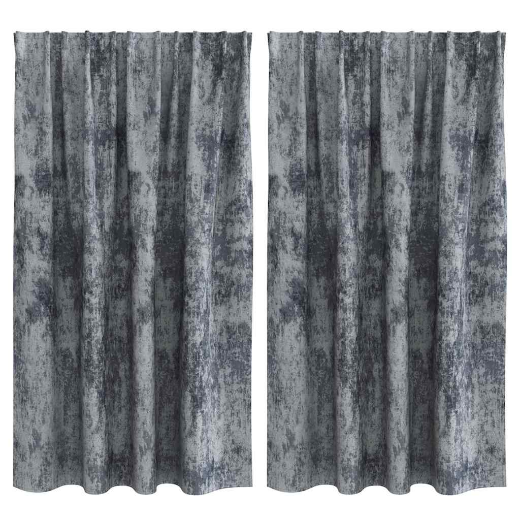 Vidaxl velvet gordijnen 2 pcs zilvergrijs 140 x 140 cm fluweel