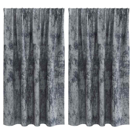 Vidaxl velvet gordijnen 2 pcs zilvergrijs 140 x 140 cm fluweel