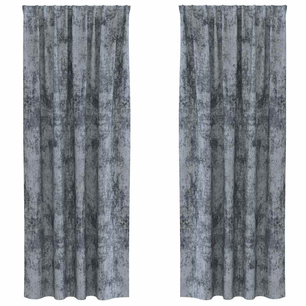 Vidaxl velvet gordijnen 2 pcs zilvergrijs 245 x 140 cm fluweel