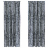Vidaxl velvet gordijnen 2 pcs zilvergrijs 245 x 140 cm fluweel