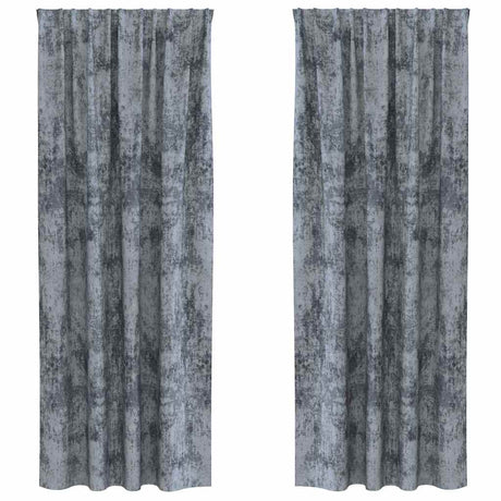 Vidaxl velvet gordijnen 2 pcs zilvergrijs 245 x 140 cm fluweel