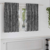 Vidaxl velvet gordijnen met gordijnen 2 pcs grijs 140 x 140 cm fluweel