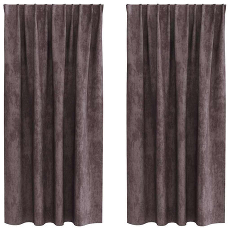 Vidaxl velvet gordijnen met gordijnen 2 pcs bruin 175 x 140 cm fluweel