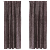 Vidaxl velvet gordijnen met gordijnen 2 pcs bruin 225 x 140 cm fluweel
