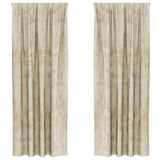 Vidaxl velvet gordijnen met gordijnen 2 pcs crème 245 x 140 cm fluweel