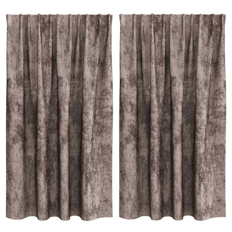 Vidaxl velvet gordijnen 2 pcs cappuccino 140 x 140 cm fluweel