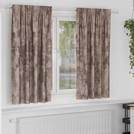 Vidaxl velvet gordijnen 2 pcs cappuccino 175 x 140 cm fluweel