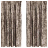 Vidaxl velvet gordijnen 2 pcs cappuccino 175 x 140 cm fluweel