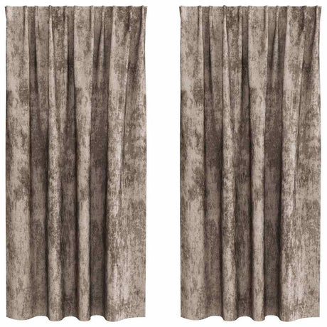 Vidaxl velvet gordijnen 2 pcs cappuccino 175 x 140 cm fluweel