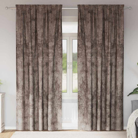 Vidaxl velvet gordijnen 2 pcs cappuccino 260 x 140 cm fluweel