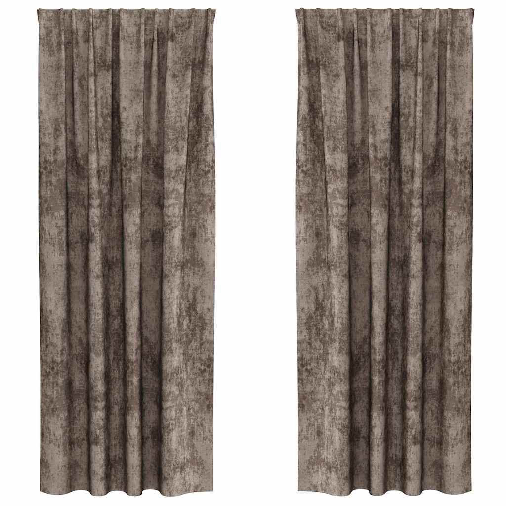 Vidaxl velvet gordijnen 2 pcs cappuccino 260 x 140 cm fluweel