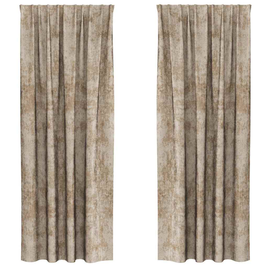 Vidaxl velvet gordijnen 2 pcs champagne 225 x 140 cm fluweel