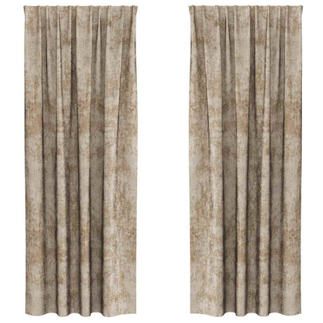 Vidaxl velvet gordijnen 2 pcs champagne 225 x 140 cm fluweel