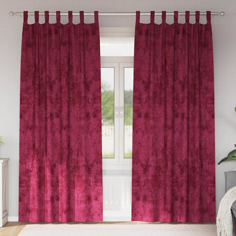 Vidaxl velvet gordijnen 2 pcs wijnrood 260 x 140 cm fluweel