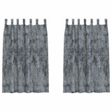Vidaxl velvet gordijnen 2 pcs zilvergrijs 175 x 140 cm fluweel