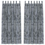 Vidaxl velvet gordijnen 2 pcs zilvergrijs 260 x 140 cm fluweel